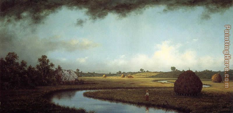Newburyport Marches, Approaching Storm painting - Martin Johnson Heade Newburyport Marches, Approaching Storm art painting